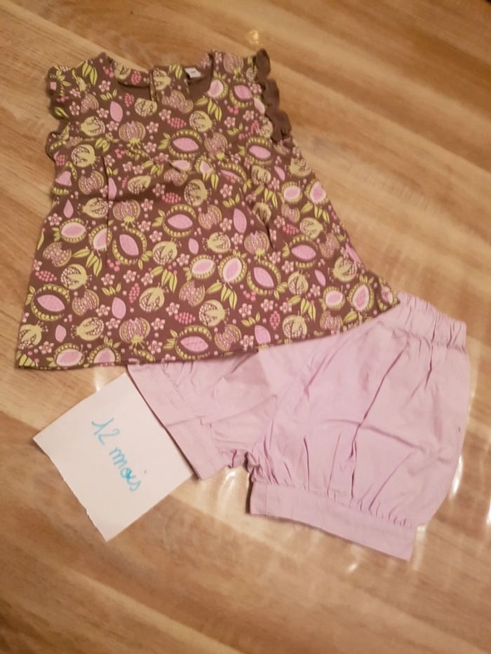 Ensemble été bébé fille 1 an