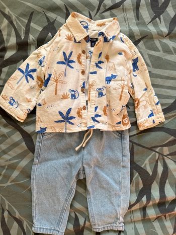 Ensemble jean et sur chemise