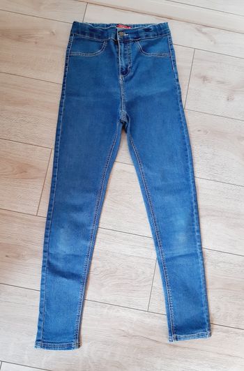 Pantalon jean slim taille haute fille XXS
