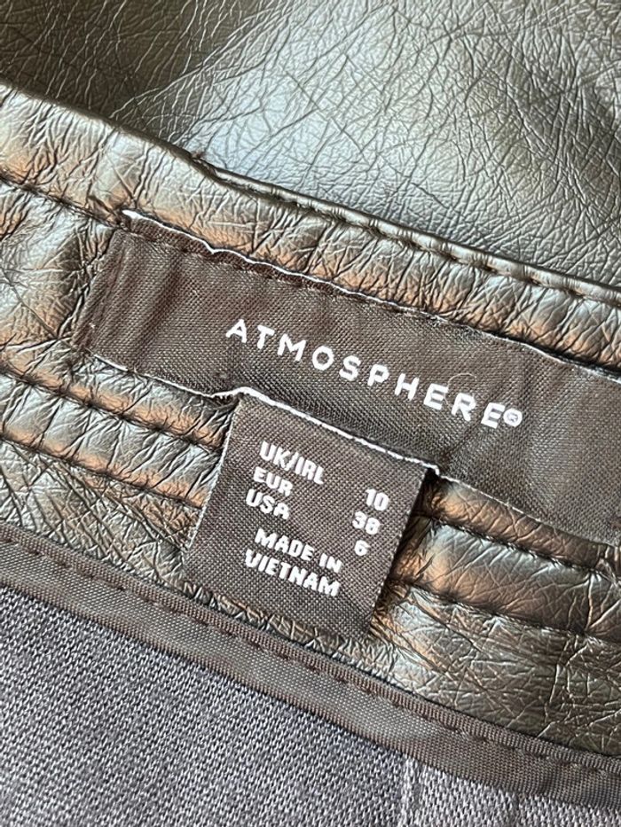 Jupe crayon mi longue cuir synthétique noir taille 38 - photo numéro 7