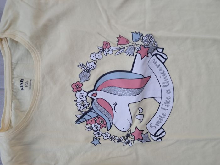 Lot de 2 t-shirts jaune à manches longues fille 10 ans - photo numéro 3