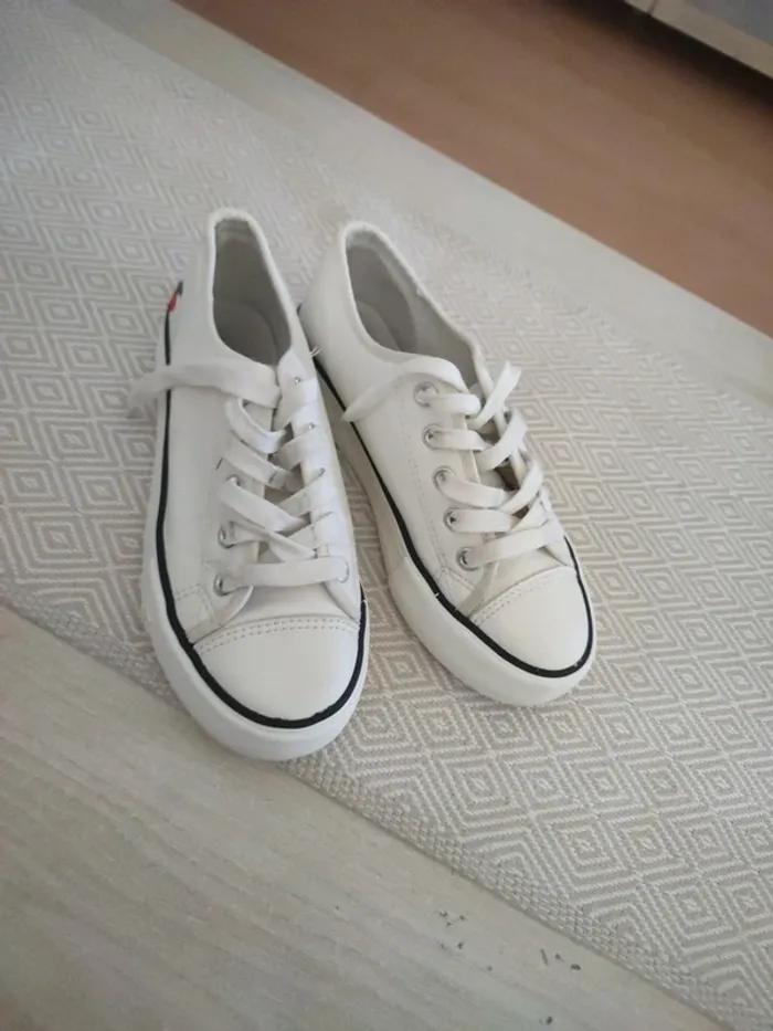 Baskets blanches le temps des cerises cuir 34 - photo numéro 2
