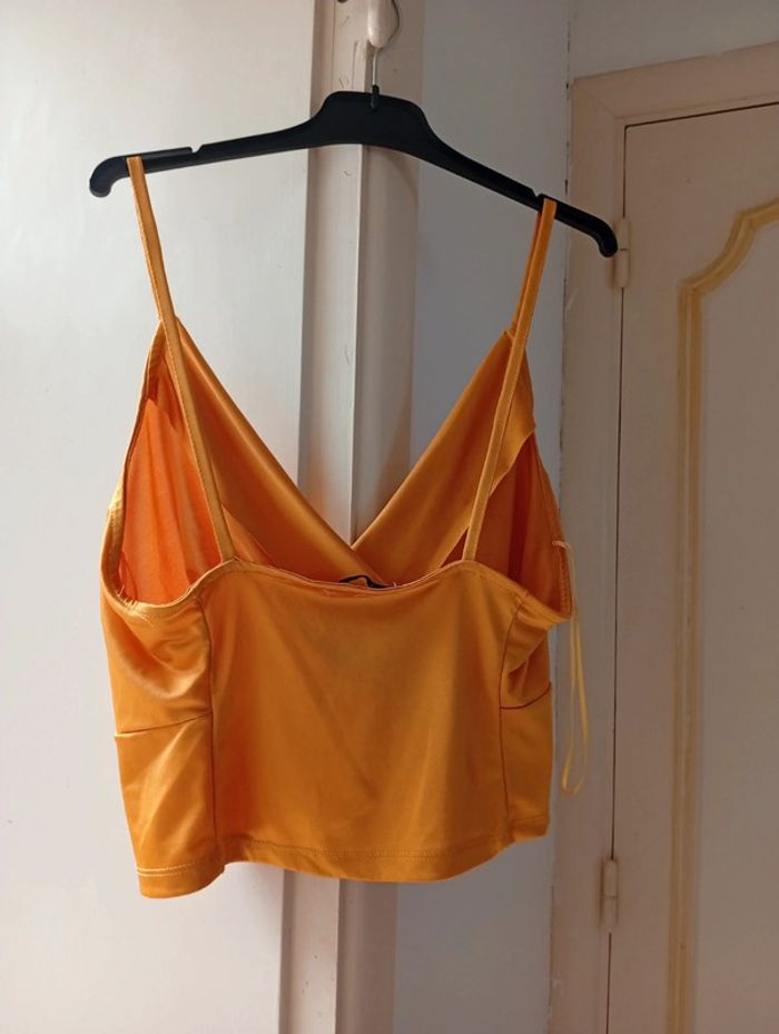 Crop top doré Zara S - photo numéro 3
