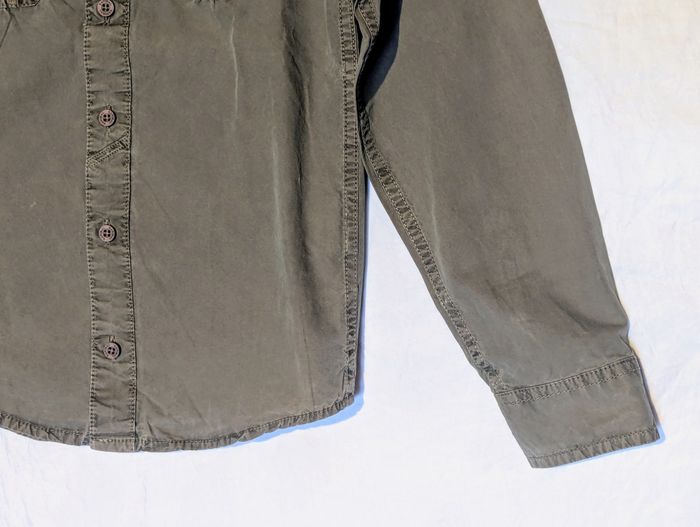 Chemise Kaporal Kaki Armée Petites Poches Devant Ecritures Arrière Vêtement Tendance Mode Enfants - photo numéro 4