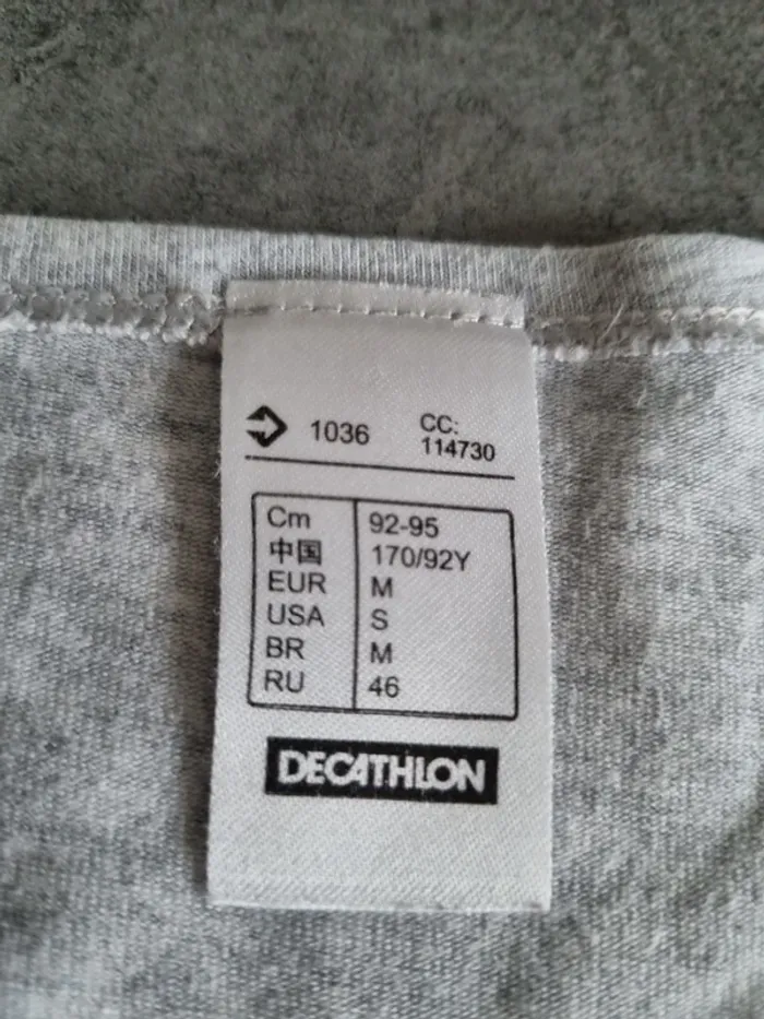 T-shirt à manches courtes femme - Taille M / 38 - Domyos - Gris - photo numéro 2