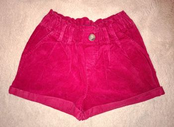 Short en velours bordeau 10 ans okaidi