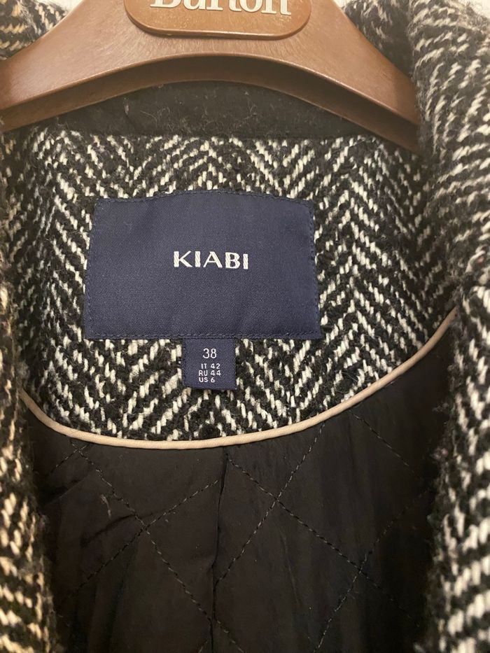 Manteau noir chiné blanc - photo numéro 4