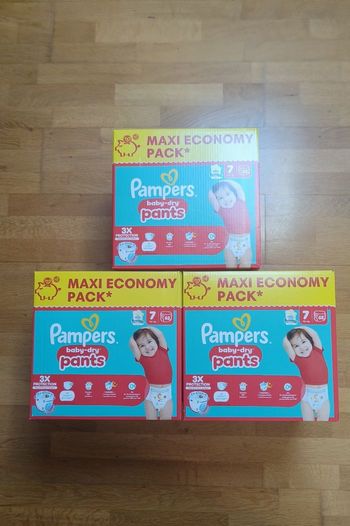3 maxis economy packs Pampers baby dry pants taille 7 