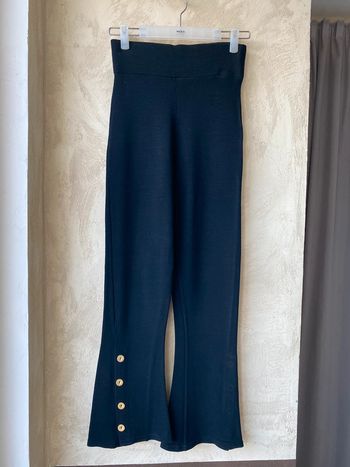 Pantalon noir évasé taille haute Morgan vintage 32