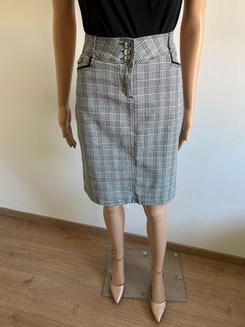 Jupe noire et blanche à carreaux Breal taille 42 jamais portée