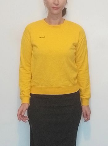 Sweat casual uni jaune vif taille 36
