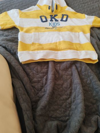 Pull à capuche Okaïdi 6 ans 116 cm.