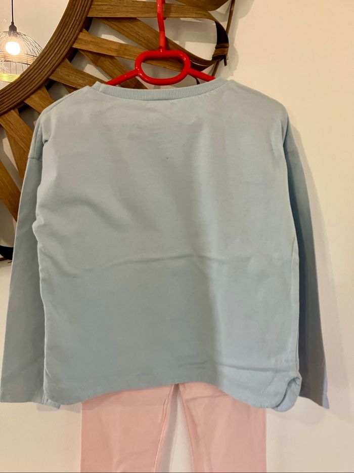 Pyjama coton bleu et rose fille 8 ans TAO - photo numéro 5