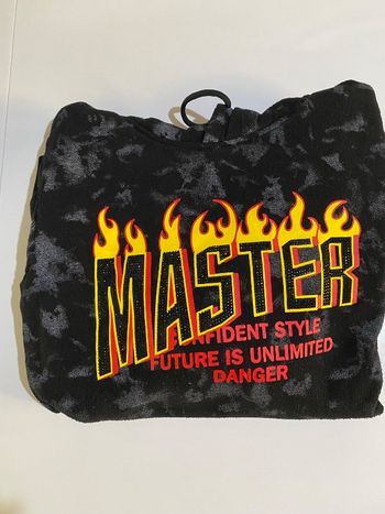 Sweet a capuche  nazzaro  noir et gris imprimé taille L