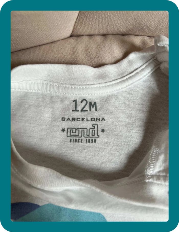 Ensemble short seersucker et t-shirt 12 mois - Barcelona End - photo numéro 5