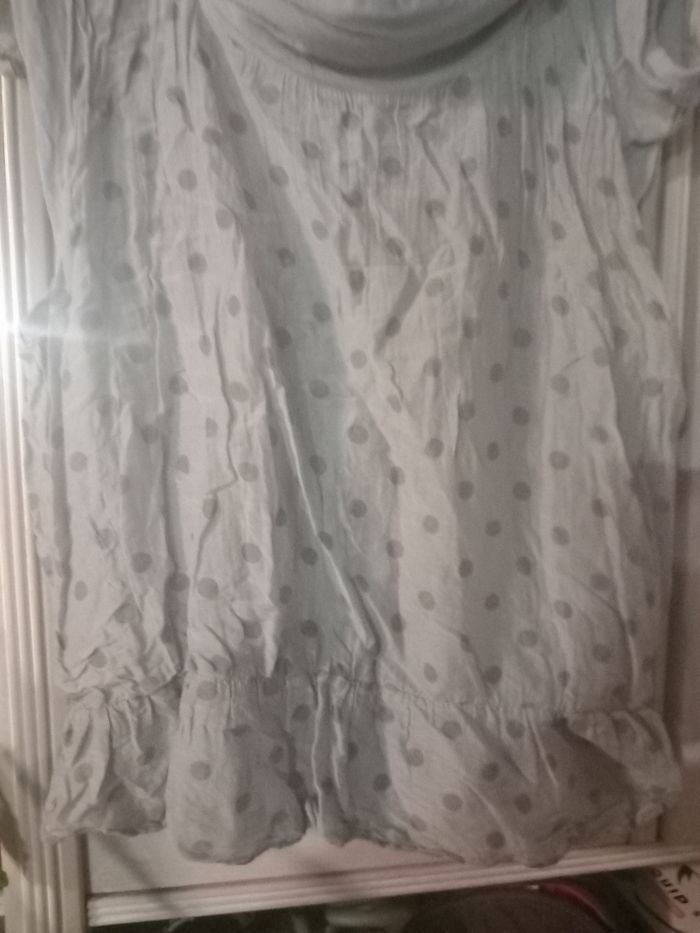 Tee-shirt à pois vert - photo numéro 3