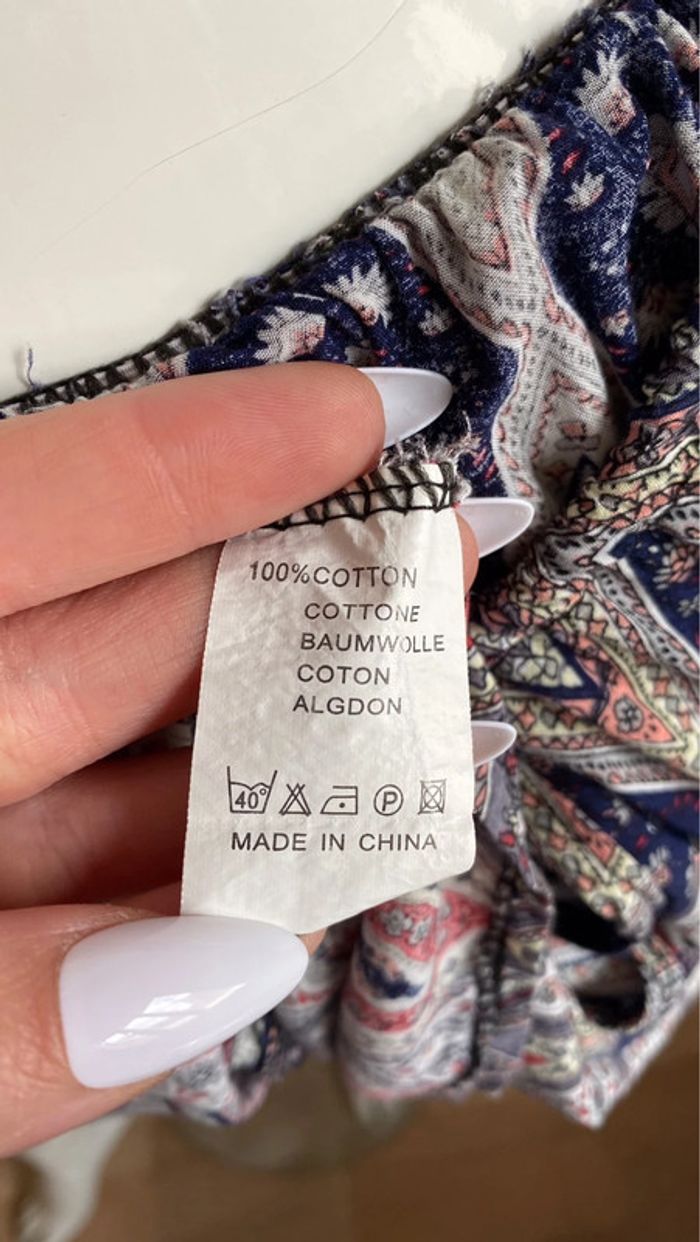 Robe à motifs bleu rouge boheme taille S/M - photo numéro 4