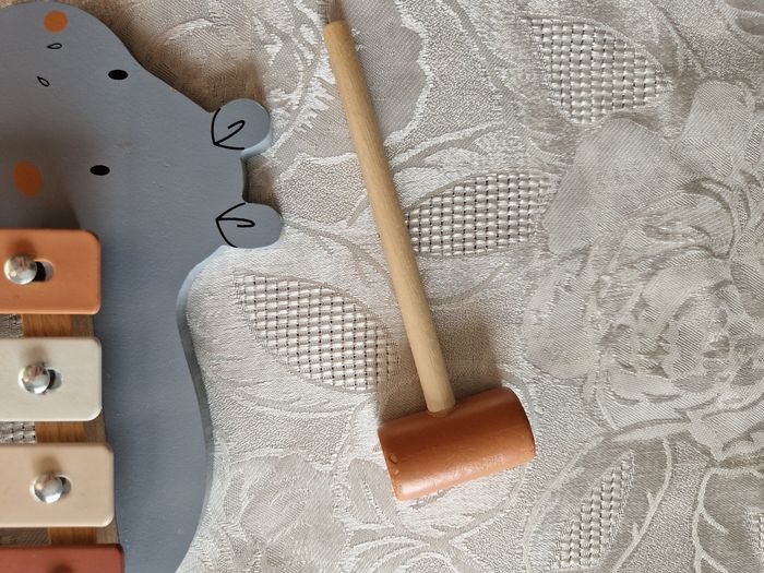 Xylophone hippopotame  en bois - photo numéro 4