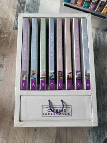 Coffret bibliothèque livre de recettes