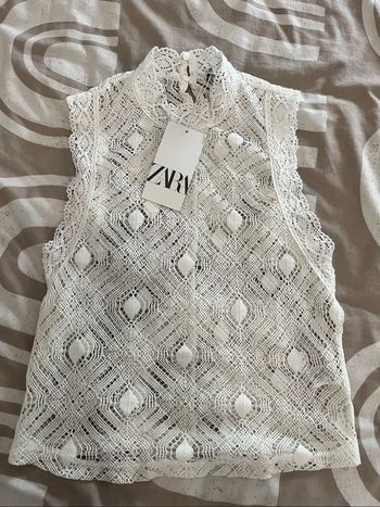 Top Zara femme dentelle taille S