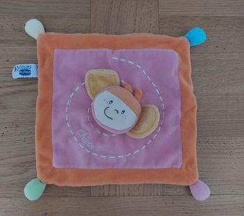 Doudou plat abeille orange rose - Chicco