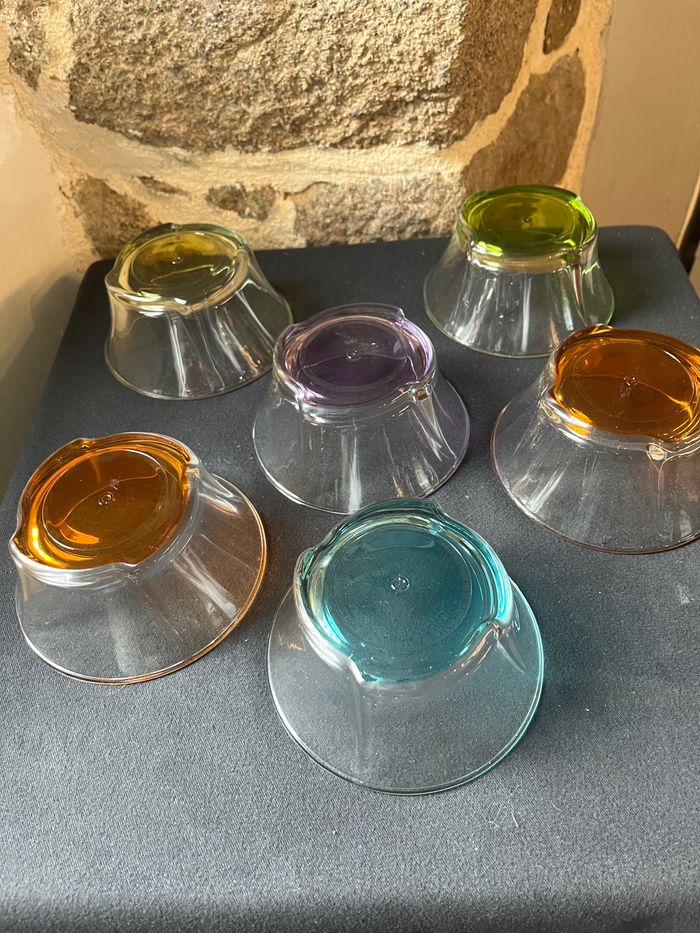 Lot de 6 coupelles multicolours en verre - photo numéro 4