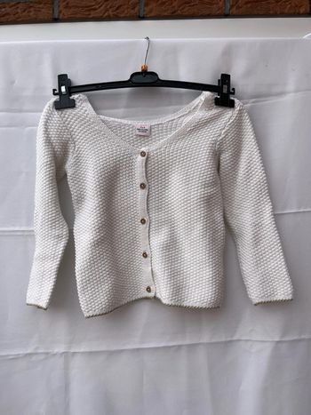 Joli gilet blanc 8 ans kiabi