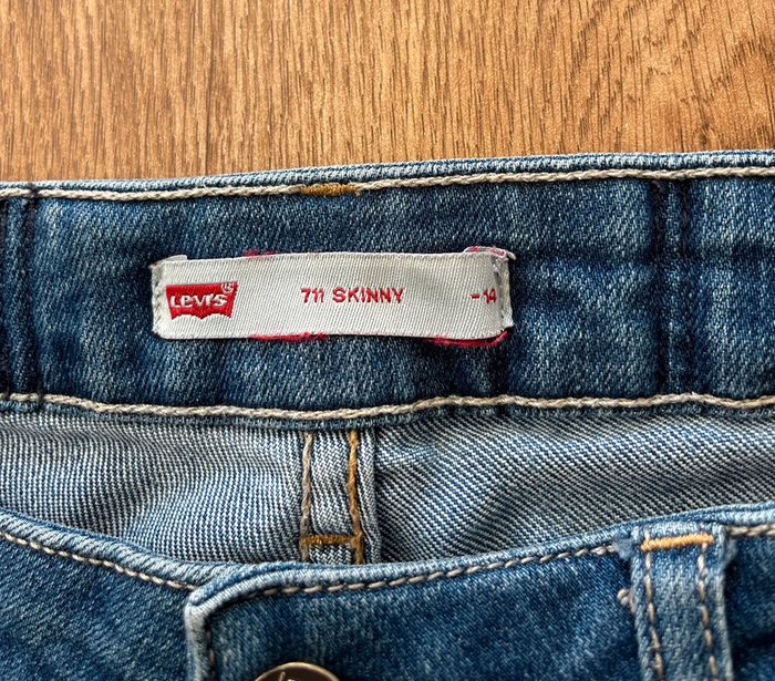 Jean/pantalon bleu Levi's 711 Skinny pour fille, taille 14 ans - photo numéro 6