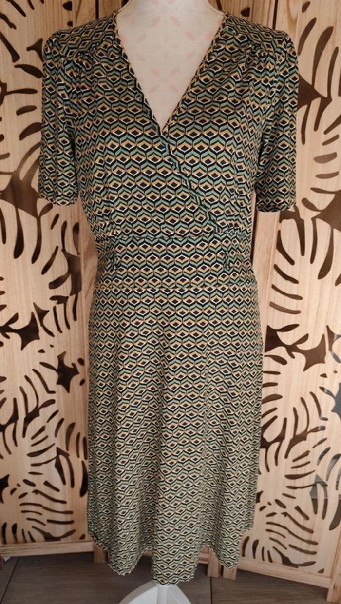 Robe midi fluide imprimée Taille XL King Louie - photo numéro 4
