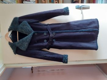 Etam - Manteau Long Hiver Col fourré - Noir - T36