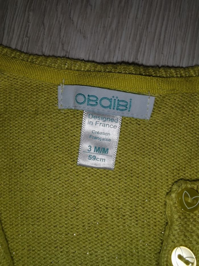 Lot 3 gilet Obaïdi fille 3 mois - photo numéro 7