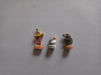 Lot de 3 fèves Banette "Cirque & pélican"