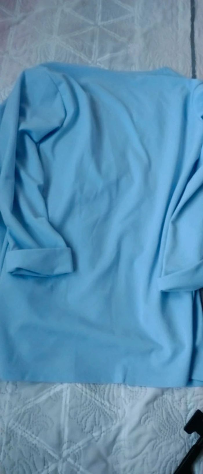 Veste longue bleu ciel femme xs shein - photo numéro 7