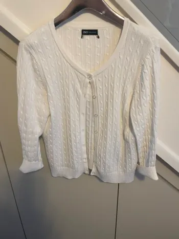 White cardigan