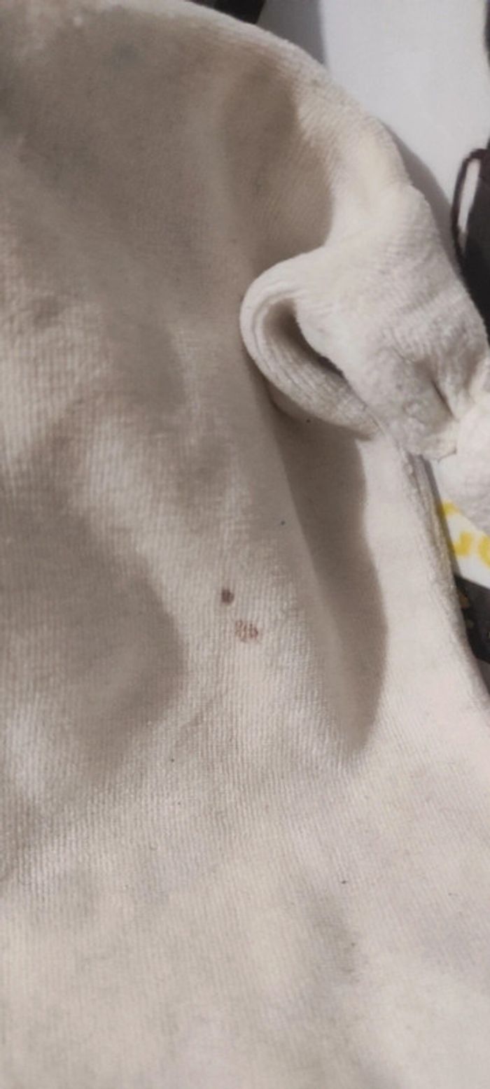 Doudou plat lutin Elfe blanc beige noeuds bleu vert rose rond bonnet Collerette - photo numéro 3