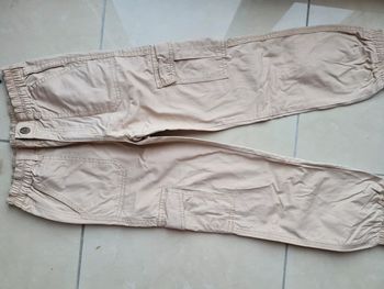 Pantalon beige fille fin