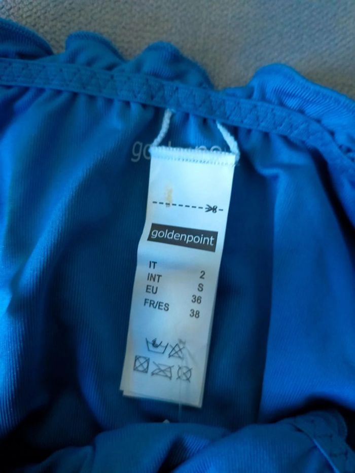 Bas de maillot à volants et broderie – Goldenpoint – Taille 38 - photo numéro 4
