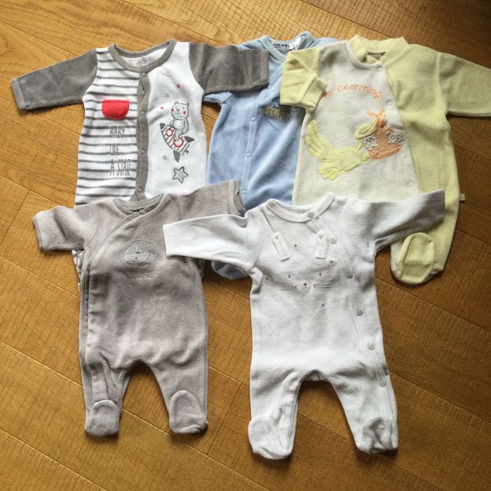 5 pyjamas mixtes naissance-1 mois