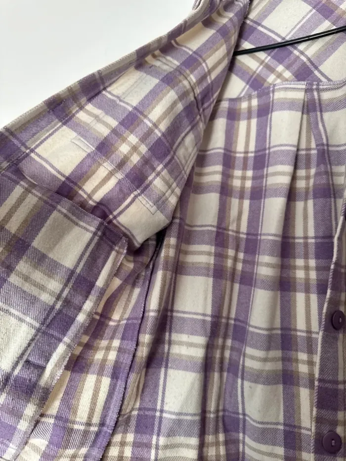 Veste chemise à carreaux violet Cache Cache - photo numéro 6