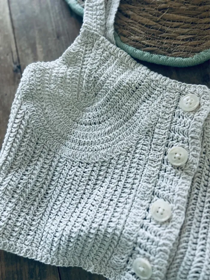 Sublime débardeur crochet Zara taille L - photo numéro 3