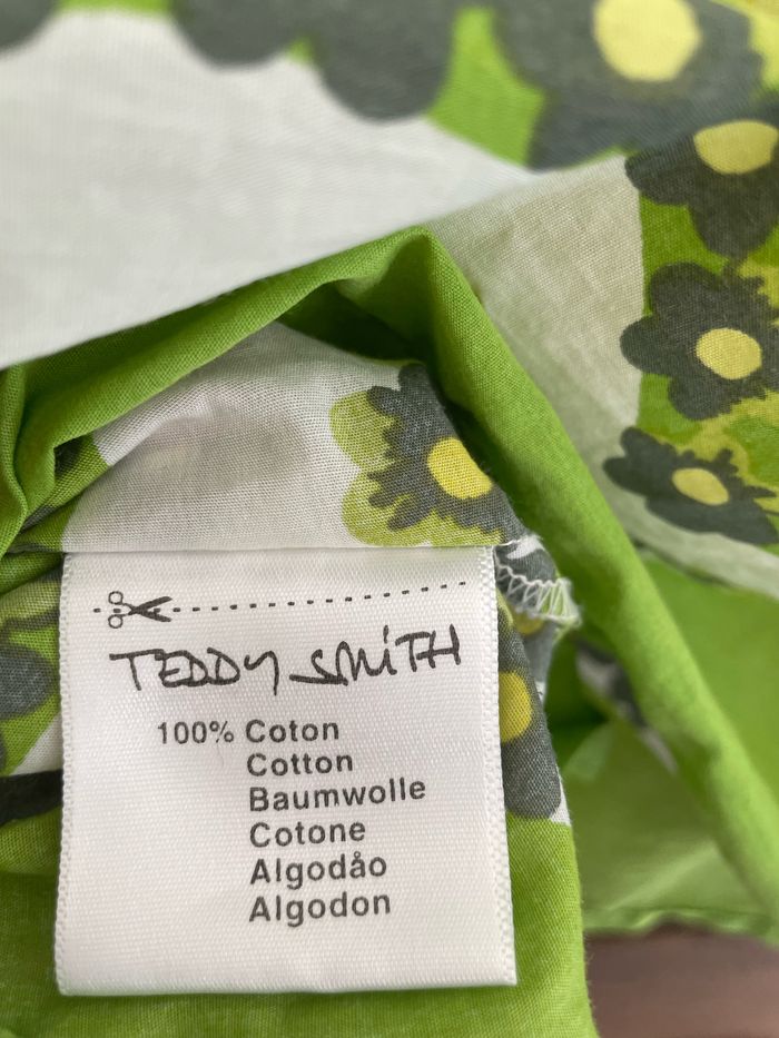 Robe Teddy Smith taille 1,XS/S,36/38,blanche à motifs jaunes,verts,noirs,tbe - photo numéro 4