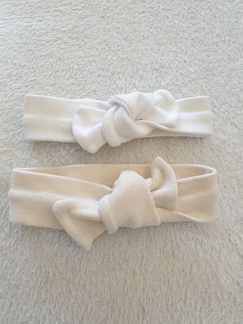 Lot de 2 bandeaux bébé fille a noeud