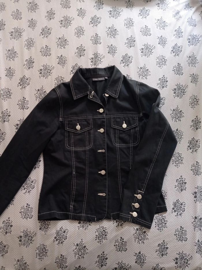 Veste en jean noir