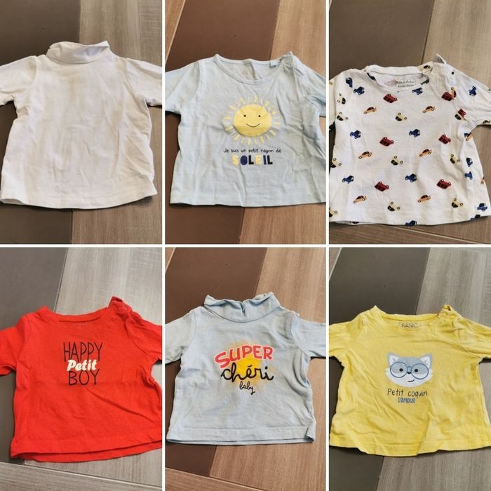 Lot de 6 tee shirt en 6 mois