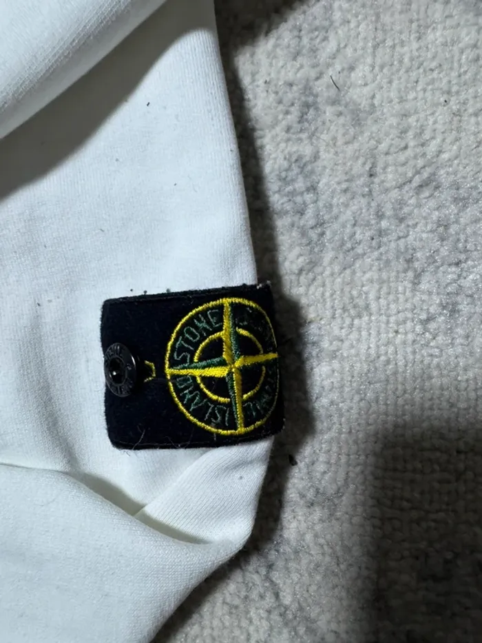 Gilet zip Stone Island Blanc Taille XS - photo numéro 2
