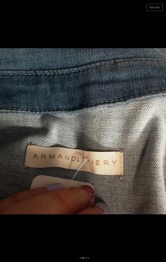 Chemise en jeans pour femme Taille 40 Armand Thiery - photo numéro 9
