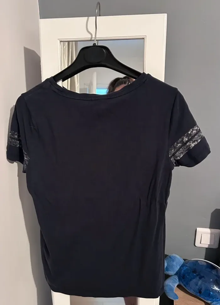 Tee shirt tommy hilfiger bleu marine taille S - photo numéro 3