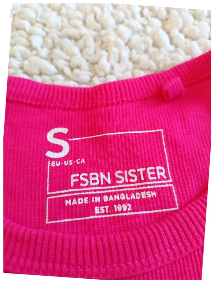 Top rose vif FSBN Sister cute vintage mignon - photo numéro 2
