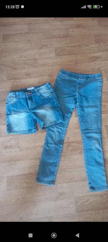Ensemble jeans et short 8 ans