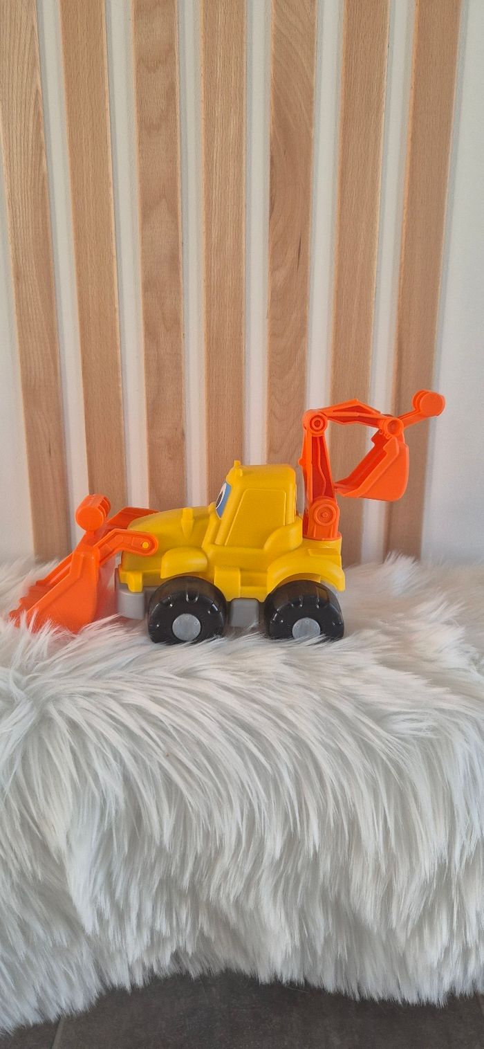 Tractopelle ecoiffier jaune orange - photo numéro 4